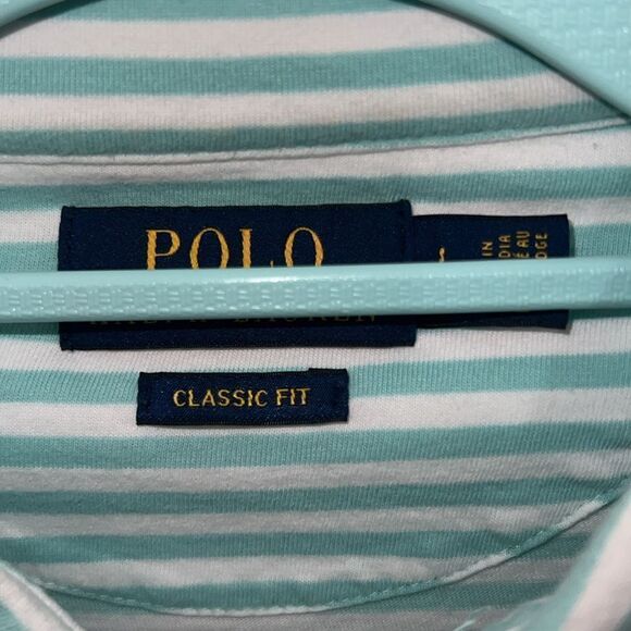 Polo Ralph Lauren shirt green white orange - Picture 4 of 5